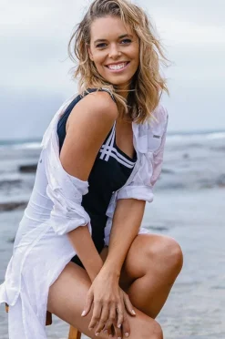 One Pieces|Jantzen Heritage Square Neck One Piece Black