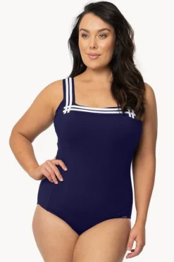 One Pieces|Jantzen Heritage Square Neck One Piece Ink