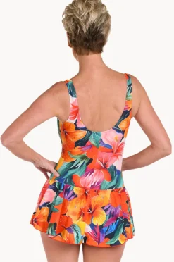 One Pieces|Maxine Hibiscus Honey Swim Dress Multi