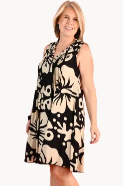 Dresses|Bodacious Hideaway Hibiscus Lombok Dress Black