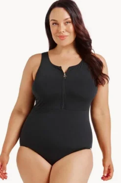 One Pieces|Capriosca High Neck One Piece BLACK