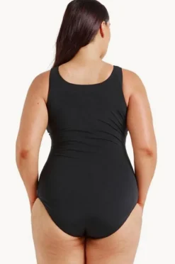One Pieces|Capriosca High Neck One Piece BLACK