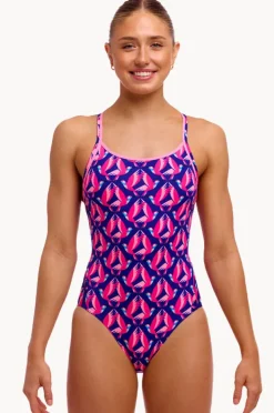 One Pieces|Funkita Ho Hum Diamond Back One Piece Navy/pink