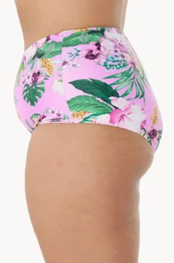 Bottoms|Capriosca Honolulu High Waisted Pant Purple/green