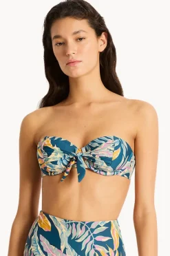 Bikini Tops|Monte u0026 Lou Huahine Tie Front Balconette Bra Multi