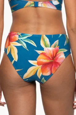 Bottoms|Nip Tuck Hula Hula Brigitte Ruched Mid Pant Blue