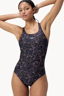 One Pieces|Speedo Hyperboom Allover Medalist One Piece Black/orange