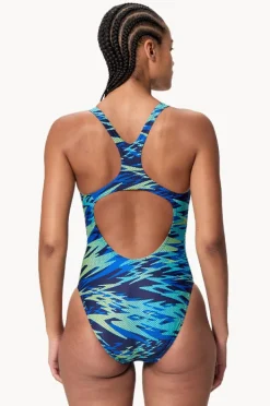 One Pieces|Speedo Hyperboom Allover Medalist One Piece Blue/green