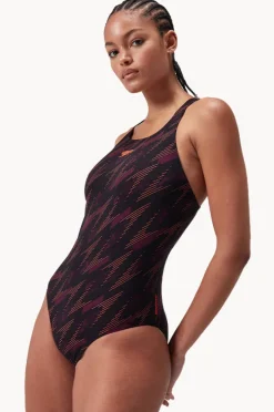 One Pieces|Speedo Hyperboom Allover Medalist One Piece Black/Orange
