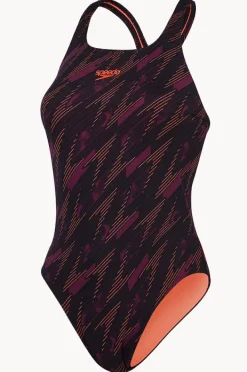 One Pieces|Speedo Hyperboom Allover Medalist One Piece Black/Orange