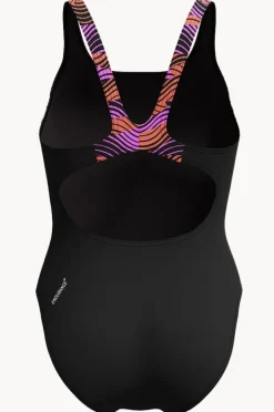 One Pieces|Speedo Hyperboom Splice Muscleback One Piece Black/violet