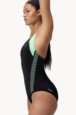 One Pieces|Speedo Hyperboom Splice Racerback One Piece Black/green