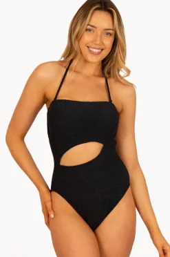 One Pieces|Baku Ibiza Cut Out Bandeau One Piece Black