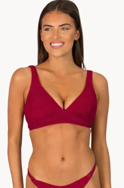 Bikini Tops|Baku Ibiza D/DD Cup Longline Bra Scarlet