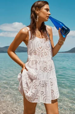 Dresses|Sea Level Ibiza Tie Back Short Sundress White