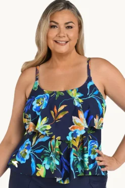 Tankini Tops|Maxine Vineyard Tiered Tankini Separate + Indigo