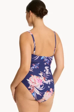 One Pieces|Sea Level Indochine Twist Front One Piece French navy