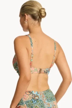 Bikini Tops|Sea Level Java Cross Front Bra Coral