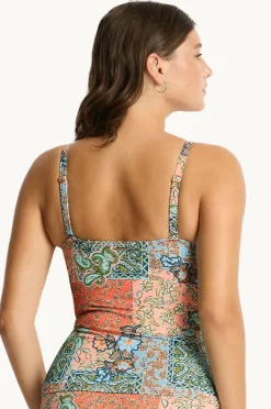 Tankini Tops|Sea Level Java Cross Front Tankini Separate Coral
