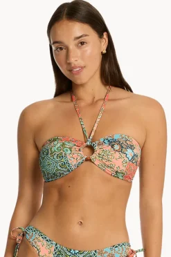 Bikini Tops|Sea Level Java O Ring Bandeau Coral