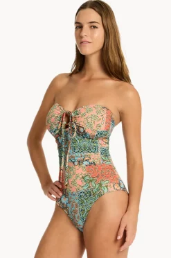 One Pieces|Sea Level Java O Ring Bandeau One Piece Coral