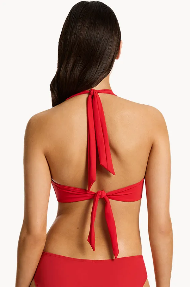 Bikini Tops|Jets et D/DD Cup Halter Rosso