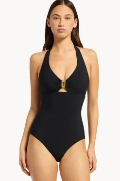 One Pieces|Jets et D/DD Cup Plunge One Piece BLACK