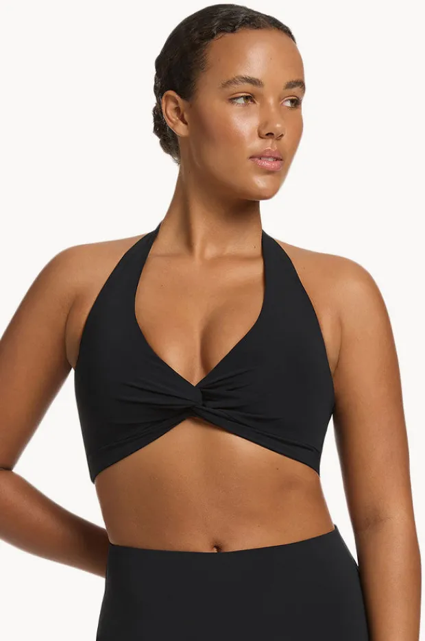 Bikini Tops|Jets et D/DD Cup Twist Front Top Black