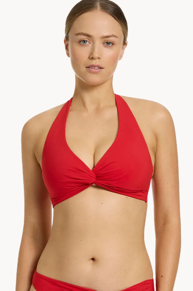 Bikini Tops|Jets et D/DD Twist Front Bra Rosso