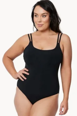 One Pieces|Jets et Double Strap One Piece Black