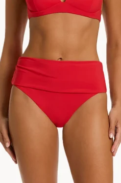 Bottoms|Jets et Fold Down Pant Rosso