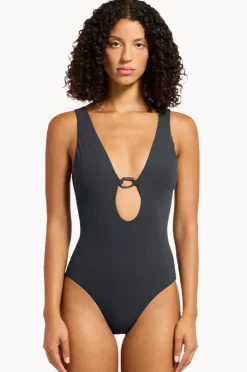 One Pieces|Jets et Lien Plunge One Piece Charcoal
