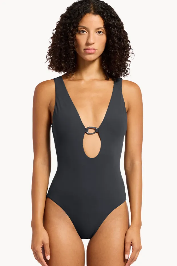 One Pieces|Jets et Lien Plunge One Piece Charcoal