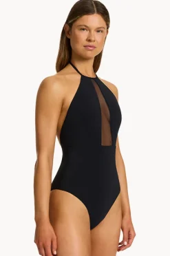 One Pieces|Jets et Lure High Neck One Piece BLACK