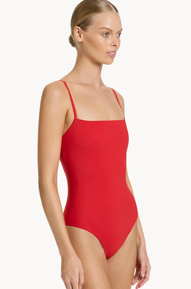 One Pieces|Jets et Minimal Tank One Piece Rosso
