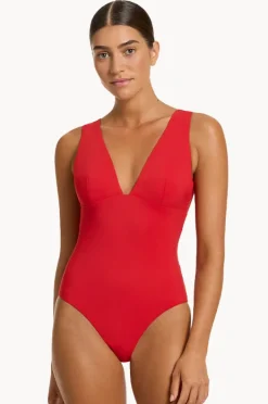 One Pieces|Jets et Plunge One Piece Rosso