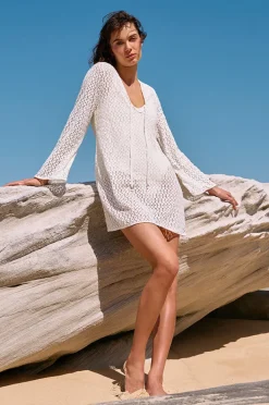 Overswim|Jets et Stretch Lace Kaftan Cream