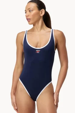 One Pieces|Speedo Jetstream Solid Scoop One Piece Navy
