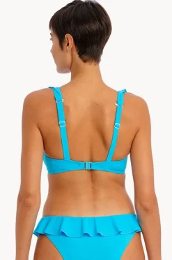 Bikini Tops|Freya Jewel Cove F Cup Frill Plunge Bra Turquoise