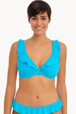 Bikini Tops|Freya Jewel Cove H Cup Frill Plunge Bra Turquoise