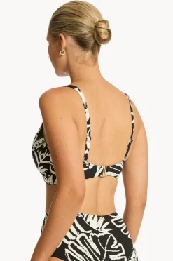 Bikini Tops|Sea Level Jungle Book Cross Front Bra Black