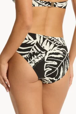 Bottoms|Sea Level Jungle Book Mid Bikini Pant Black