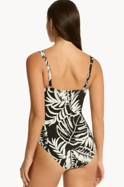 One Pieces|Sea Level Jungle Book Twist Front One Piece Black