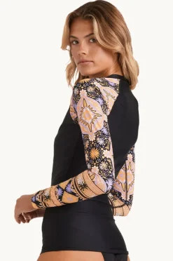 Rashies & Sunsuits|Billabong Just For You Pipa Long Sleeve Suntop Black