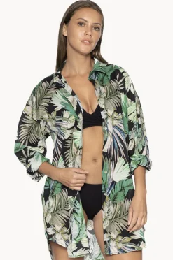Overswim|Nip Tuck Kakadu Bronte Beach Shirt BLACK