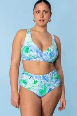 Bottoms|Sea Level Key Largo Gathered High Waist Pant Blue