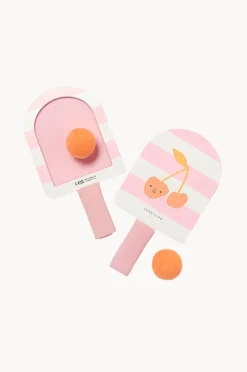 Beach & Pool Games|Sunny Life Kids Cotton Candy Velcro Beach Bats Cherry