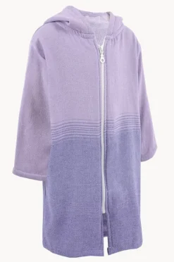 Towel Robes & Ponchos|Towel Robes & Ponchos|Back Beach Co Kids Fade Hooded Towelling Robe 3-5Y Purple
