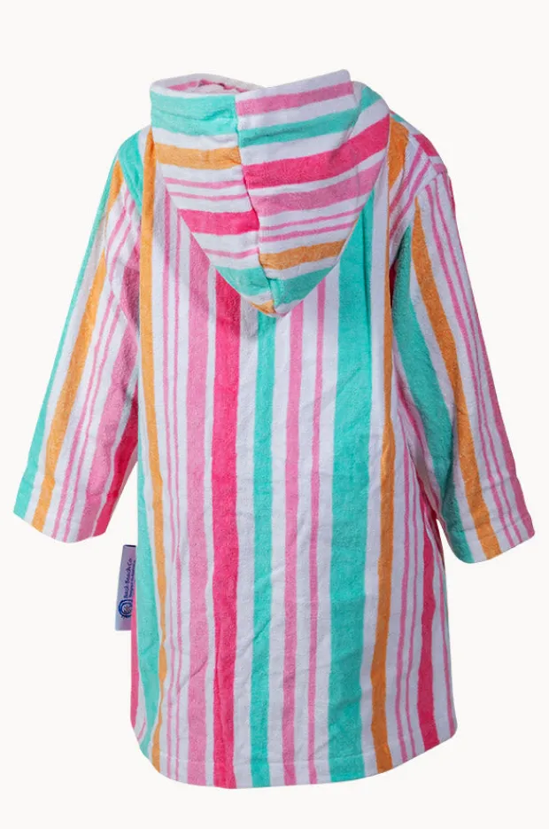 Towel Robes & Ponchos|Back Beach Co Kids Hawaiian Stripe Hooded Towel Robe 3-5Y Blue/natural