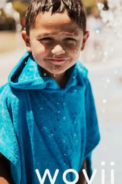 Towel Robes & Ponchos|Towel Robes & Ponchos|Wovii Kids Hooded Towel 2-6Y Lagoon blue